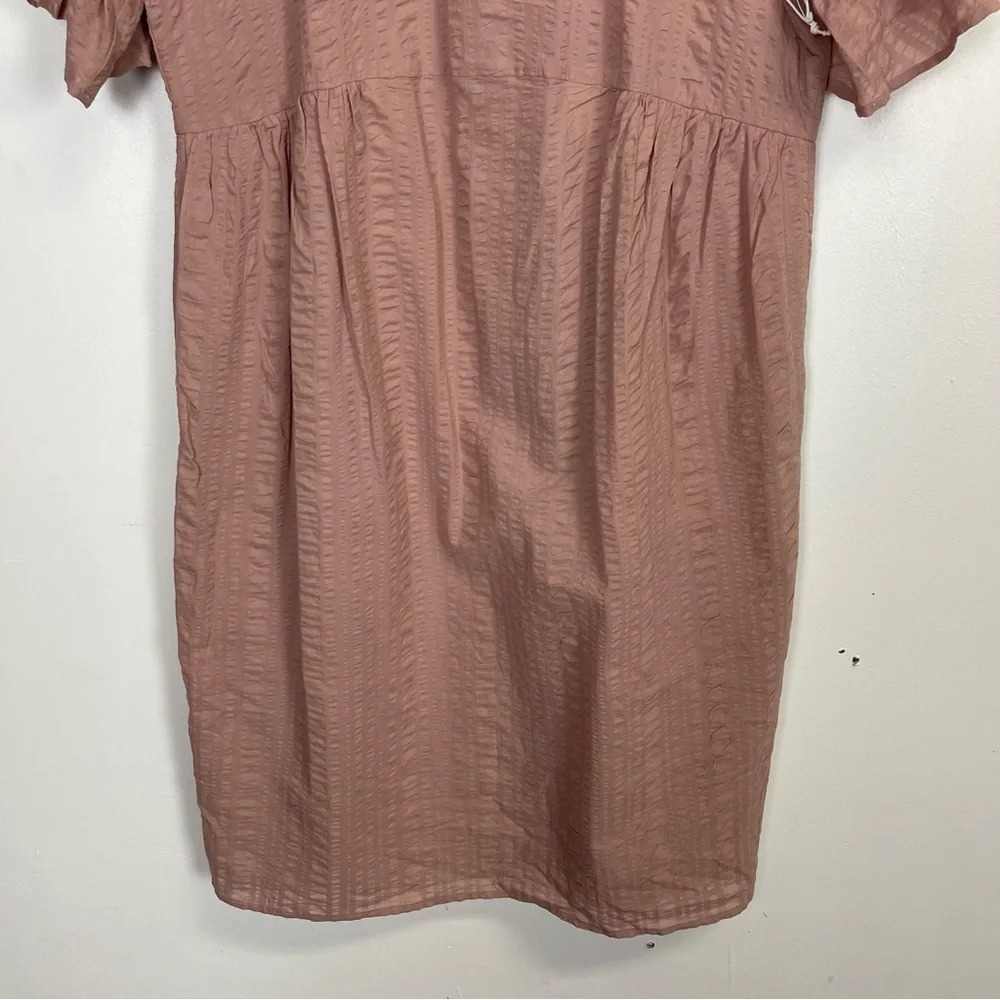 NEW Nordstrom Dress Womens Size Small Pink Puff Sleeve A-line Cotton Blend NWOT - Picture 4 of 14